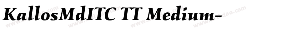 KallosMdITC TT Medium字体转换